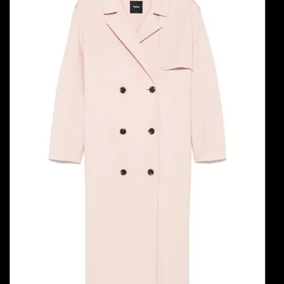 Theory DB Overcoat New Blush New Divide Size S - Picture 8 of 8
